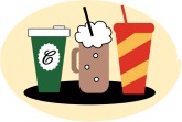 Three Beverages Clipart