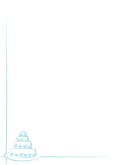 Blue Wedding Cake Border