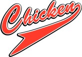 Athletic Red Chicken Wording