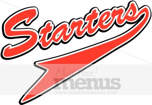Starters Red Pennant Athletic Text