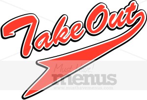 Take Out Red Pennant Script