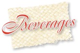 Beverages Script on Woven Mat