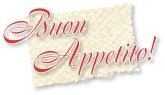 Red Buon Appetito on Woven Mat