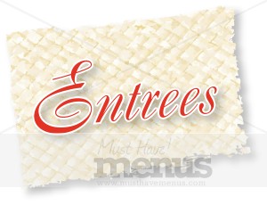 Red Script Country Entrees