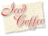 Red Iced Coffee Script on Mat