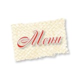 Menu Word on Woven Mat