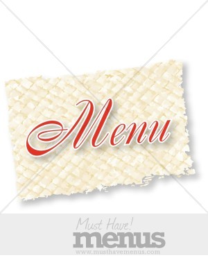 Menu Word on Woven Mat