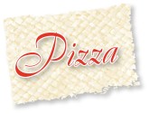 Pizza Script Word on Mat