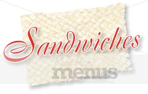 Sandwiches Script Over Woven Mat
