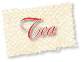 Tea with Drop Shadow on Woven Mat