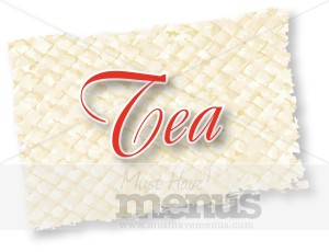 Tea with Drop Shadow on Woven Mat