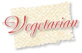Red Vegetarian Script on Mat Backing