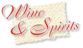 Wine and Spirits Red Script on Mat