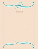 Pink Menu with Blue Ornaments