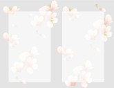 Gray Cherry Blossom Half Fold Background