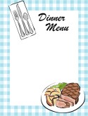 Steak Dinner Menu Border