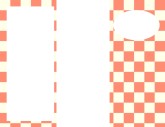 Red and Cream Checkered Outside Tri Fold