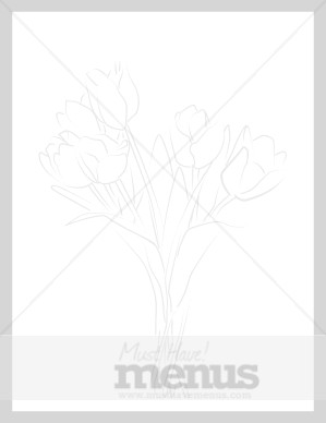 Grayscale Tulip Backdrop