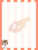 Lobster Watermark on Stripes with Shrimp Cocktail Accent