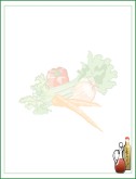 Whole Vegetables  with Oil and Vinegar Bottles Background