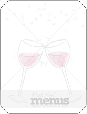 Faded Wine Glasses with Stars