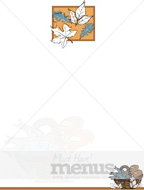 Autumn Leaves and Fish Basket Accent