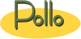 pollo yellow oval word art