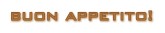 Brown Block Letter Buon Appetito Exclamation