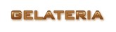 Italian Gelato Brown Letters Drop Shadow
