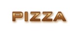 Brown Pizza Block Letters