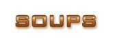 Block Lettered Soups in Brown