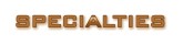 Specialties Block Lettering with Brown Shadow