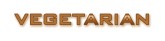 Brown Vegetarian Lettering with Shadow