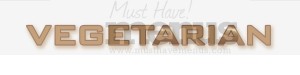 Brown Vegetarian Lettering with Shadow