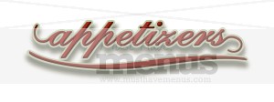 Elegant Appetizers Menu Header