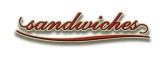 Red Serif Sandwiches Text