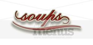 Underlined Elegant Soups Text