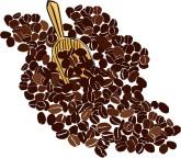 Coffee Bean Scoop Clipart