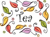 Tea Wording with Leaves