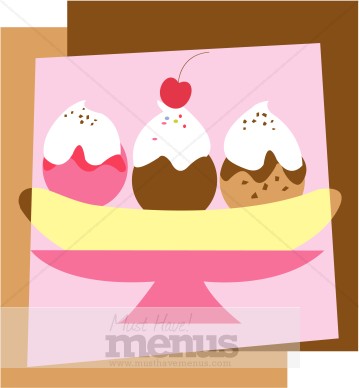 Banana Split Clip Art