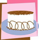White Chocolate Cake Clipart