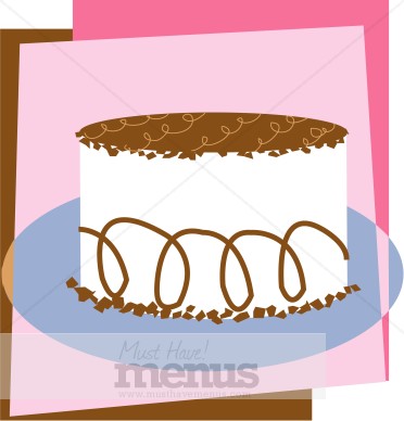 White Chocolate Cake Clipart