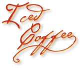 Handwritten Iced Coffee Wordart