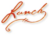 Handwritten Lunch Script with Flourish