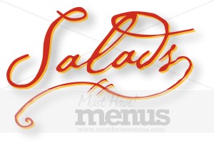 Handwritten Salads Wordart