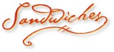 Handwritten Sandwiches Lettering