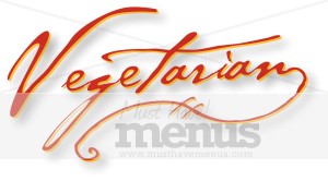 Handwritten Vegetarian Script Heading