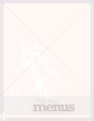 White Rose Embossed on Pink Background