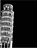 Black Leaning Tower of Pisa