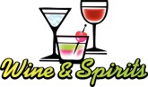 wine and spirits word art
